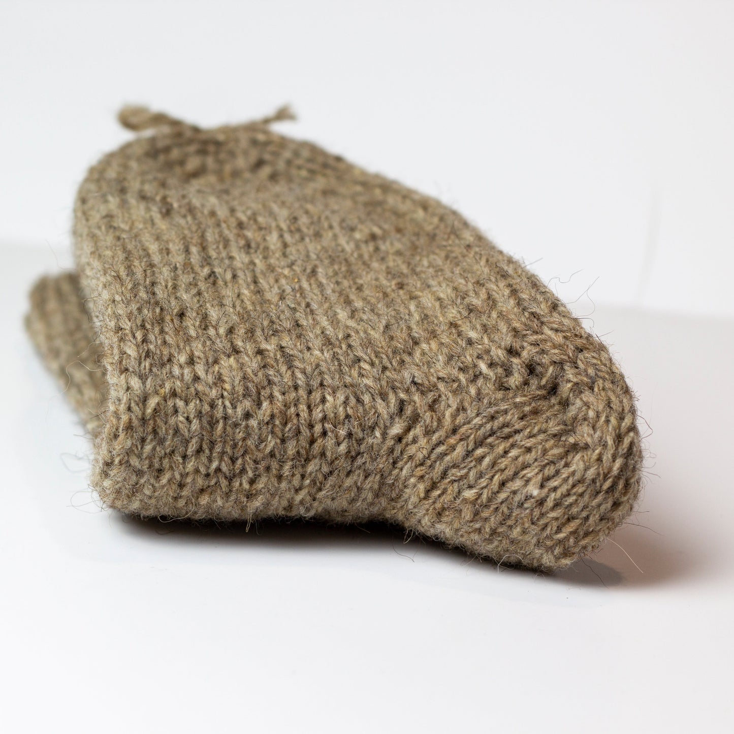 Natural beige thick wool socks