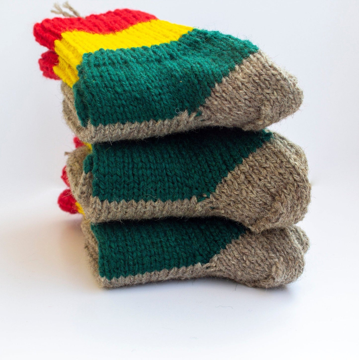 three pairs of raegge wool socks