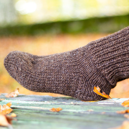 Custom Handmade Thick and Warm 100% Natural Sheep Wool Socks from Bulgaria