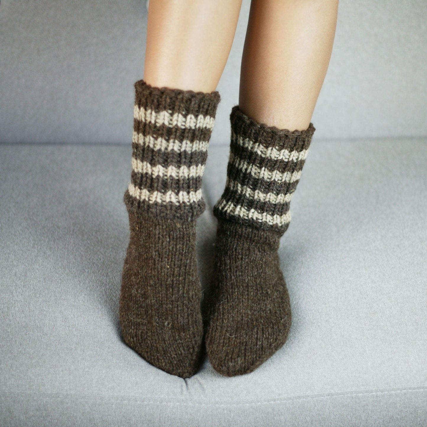 Hand-Knit Made to order 100% Wool Socks