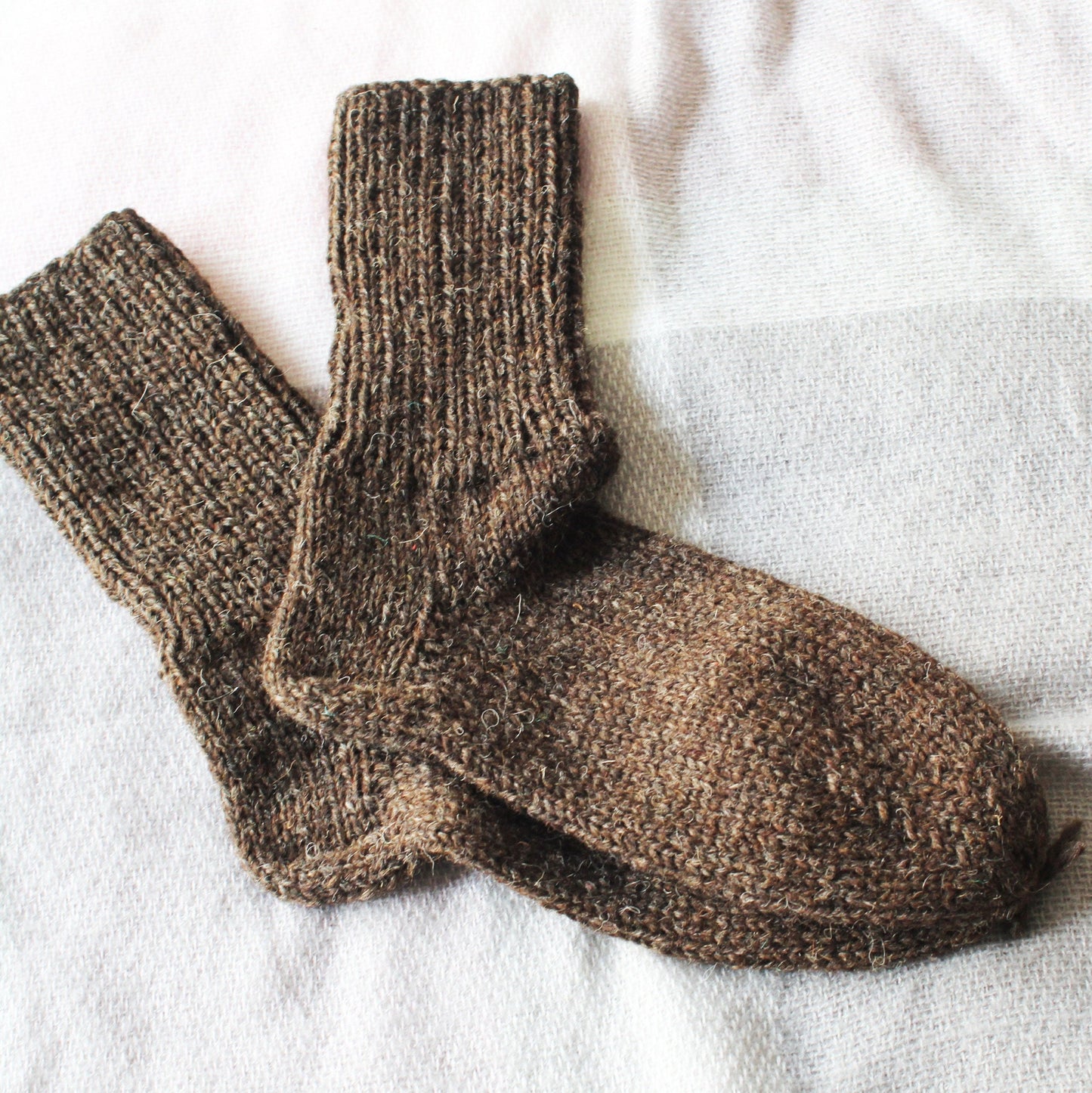 Custom Handmade Thick and Warm 100% Natural Sheep Wool Socks from Bulgaria