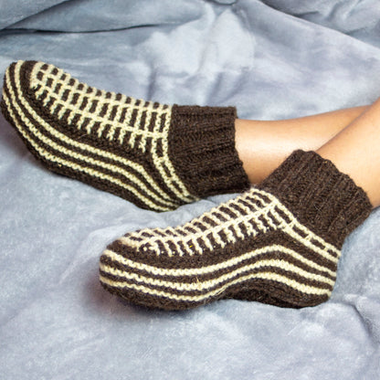100% Sheep Wool Handmade Knitted Slippers
