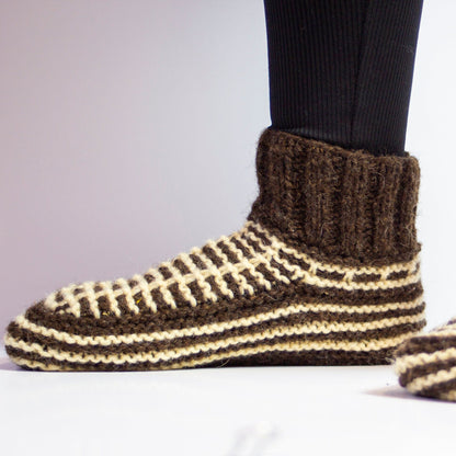 100% Sheep Wool Handmade Knitted Slippers