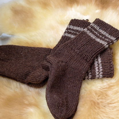 Handgemachte, extra dicke Socken aus 100 % natürlicher Wolle von bulgarischen Schafen