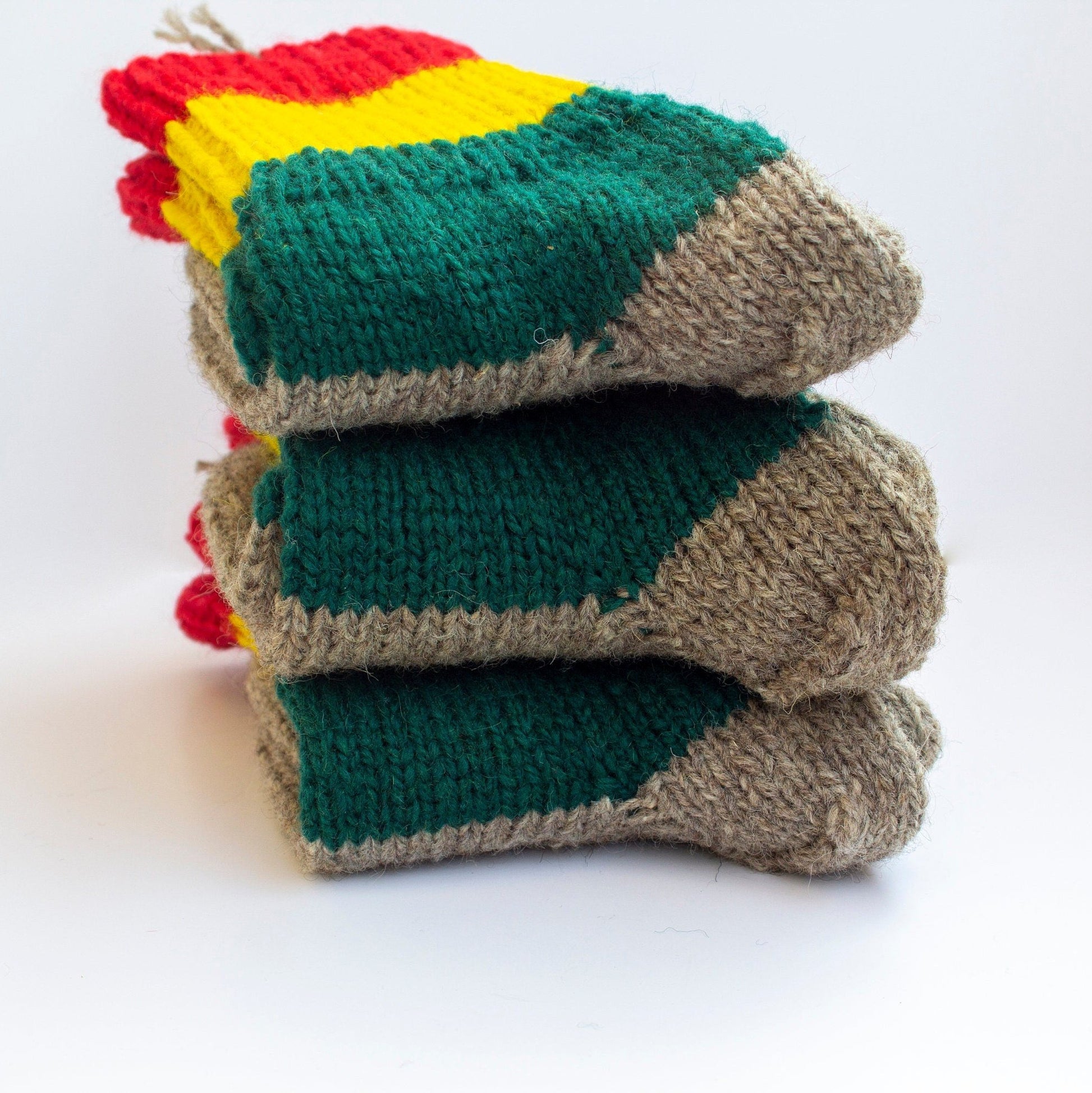 three pairs of raegge wool socks